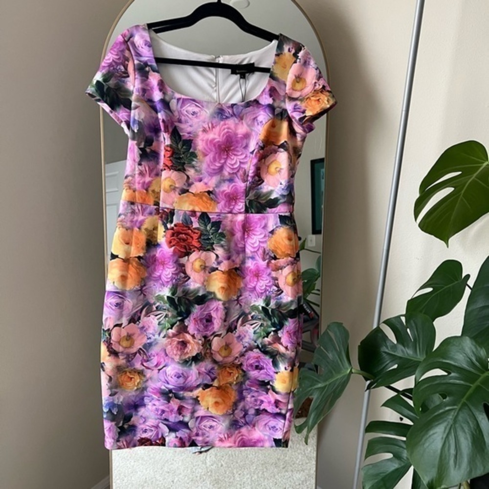 Alexia Admor Floral Cap Sleeve Sheath Dress